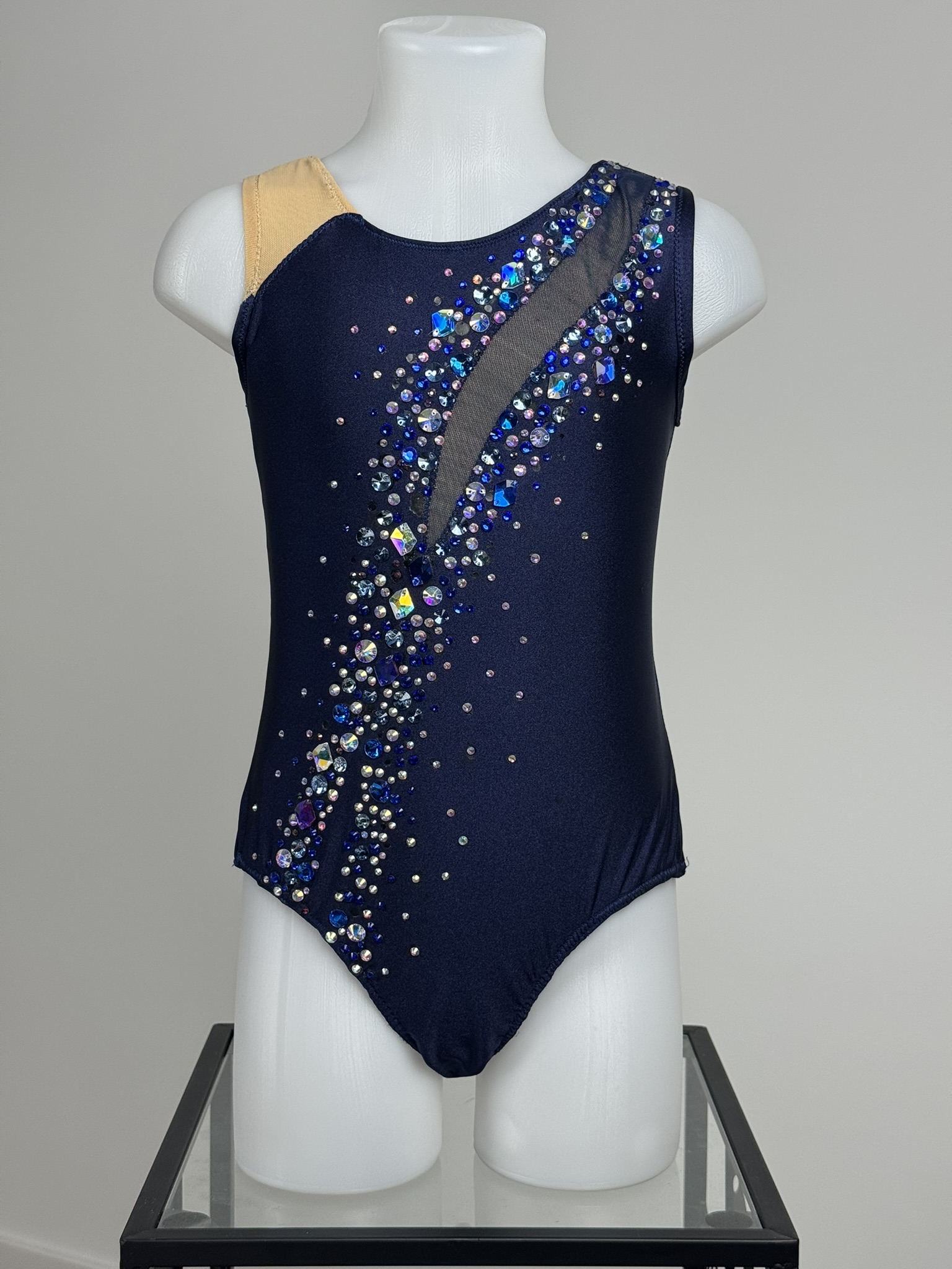 Justaucorps d'occasion GR bleu, vue de face, taille 10-12 ans
