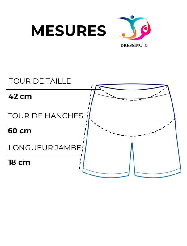 mesures short Moreau GAM gris