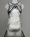 leotard velours Moreau GAM blanc &amp;amp; gris, vue de dos, 10A