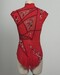 justaucorps GR rouge Club des strass, vue de dos, XS