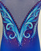 Détails des motifs du justaucorps d'occasion GAF KV leotards bleu, vue de dos